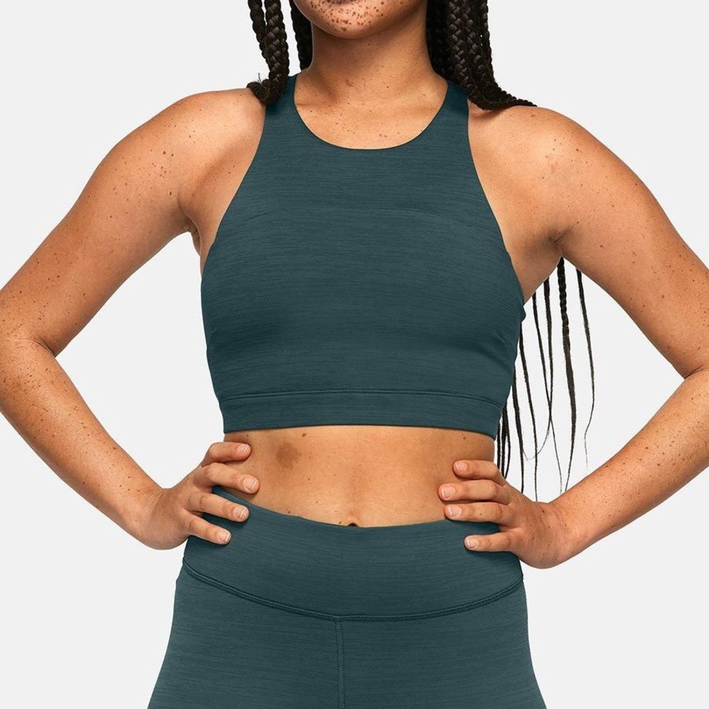 Outdoor Voices Move Free Crop Top, Evergreen, Lg